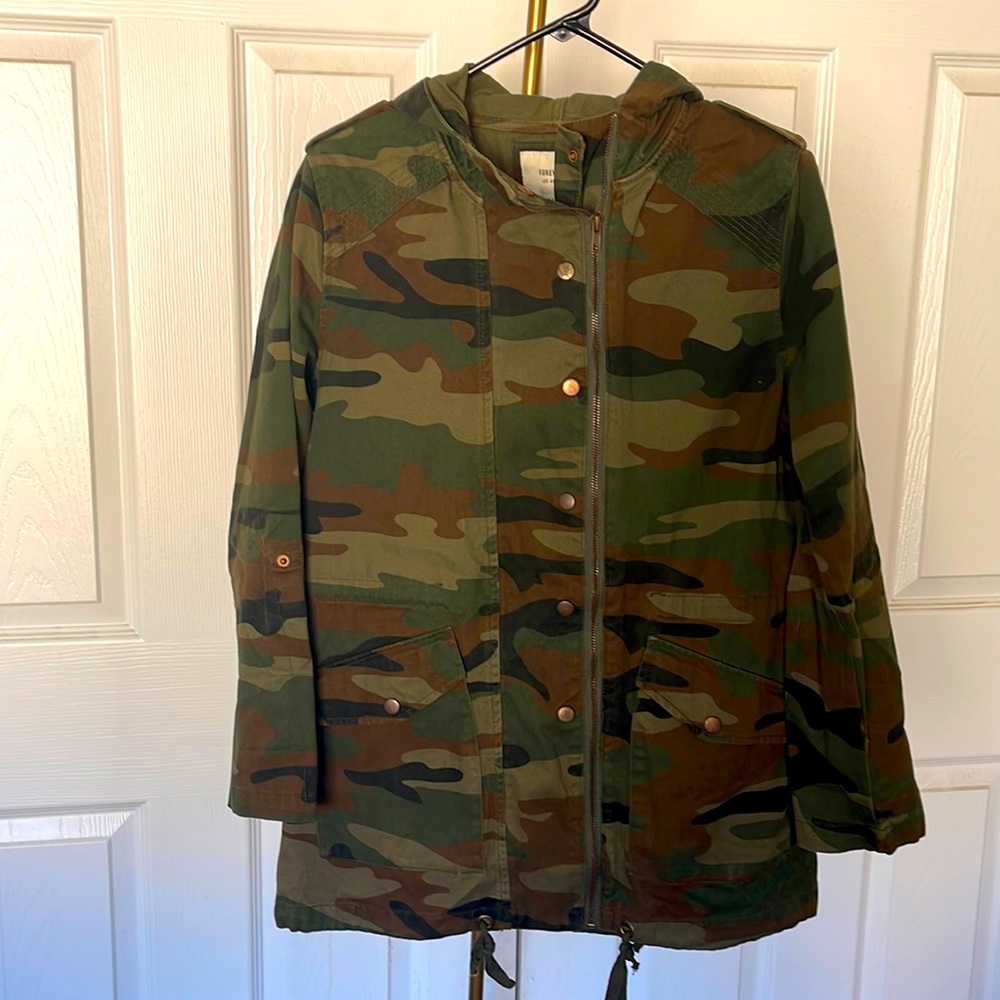 Army fatigue slightly long jacket